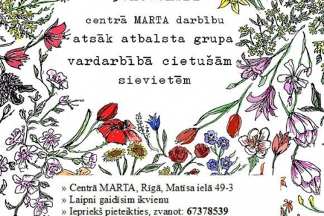 5.novembrī centrā MARTA darbību atsāk atbalsta grupa vardarbībā cietušām sievietēm